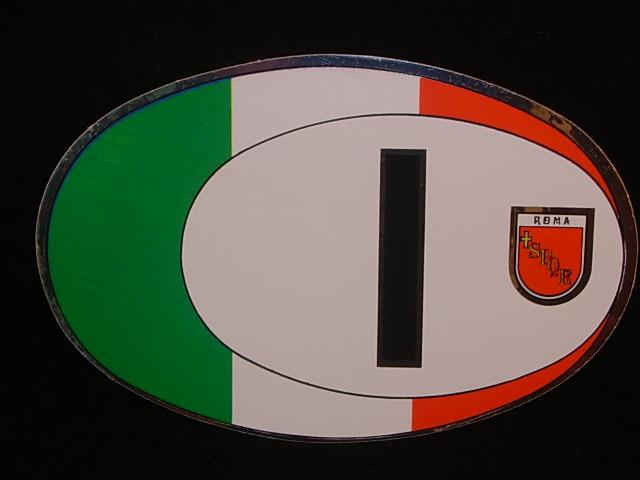 Roma italy italie sticker decal bumper/window oval car country flag code  