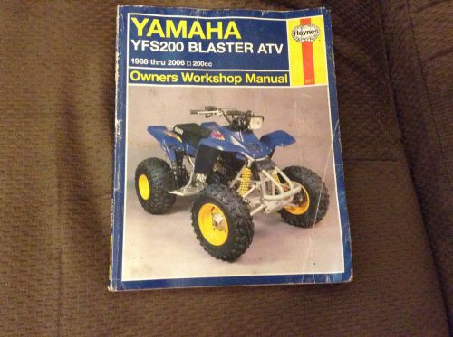 1988-2006 200cc  yamaha yf200 blaster atv  owner workshop manual  used