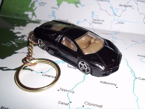 Custom mint keychain 2008 lamborghini reventon,black w/chrome  mags