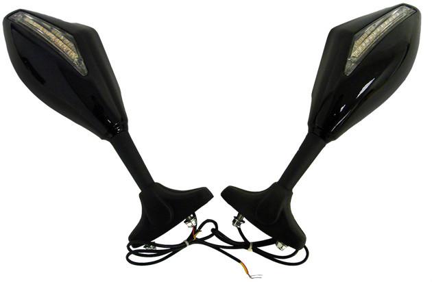 Led integrated turn signal mirrors for honda cbr 600 f2 f3 f4 f4i 900 929 954 rr