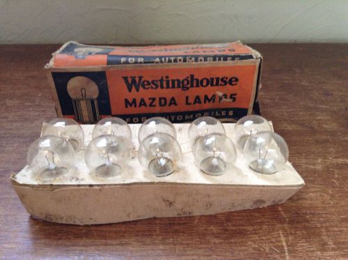 Vintage westinghouse mazda no. g6 nos nib old 6-8 volt auto lamp light bulbs