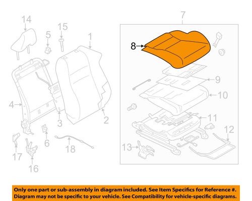 Subaru oem 2013 brz front seat-seat cover right 64140ca240vl