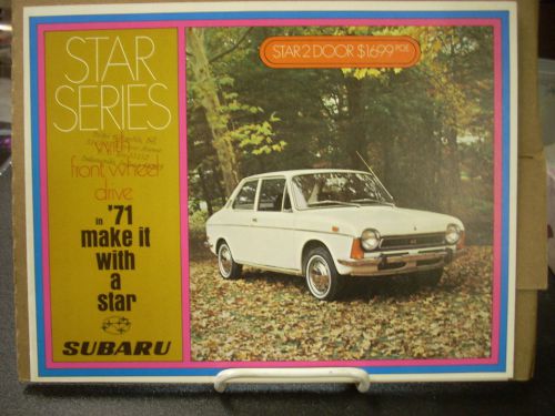 1971 71 subaru star series dealer sales brochure folder catalog