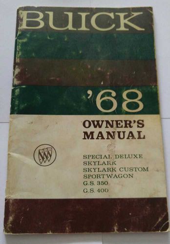 Buick owner&#039;s manual &#039;68