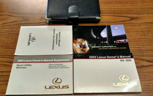 2003 lexus rx300 owners operators manual