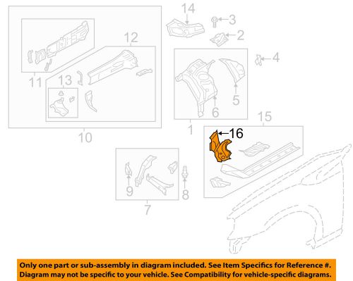 Subaru oem 2013 brz fender-plate right 51630ca2009p