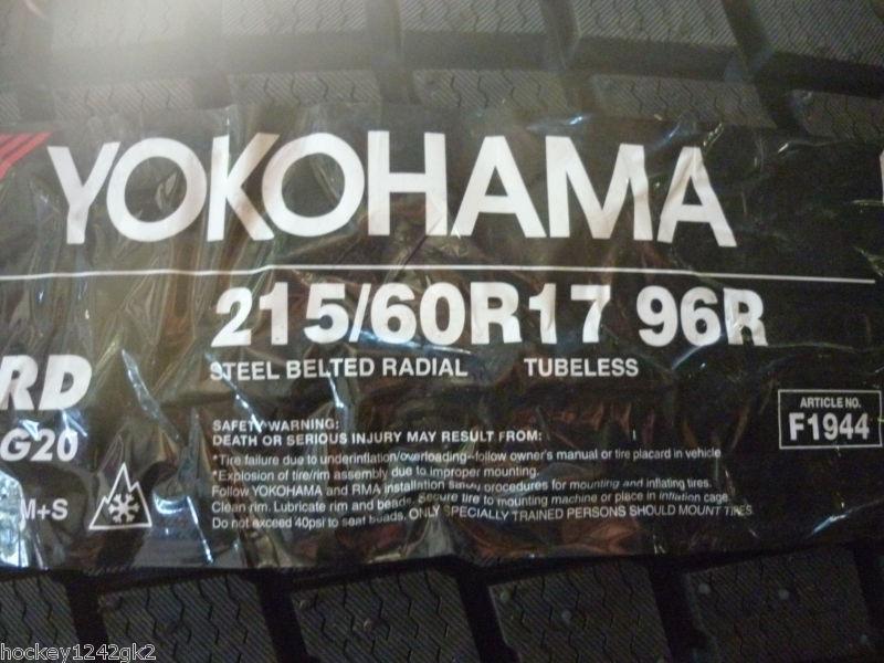 1 new 215 60 17 yokohama ice guard ig20 snow tire