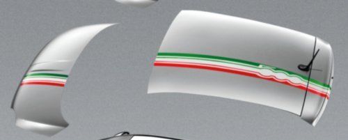 Genuine fiat accessories 82212665 red/white/green stripes roof decal kit