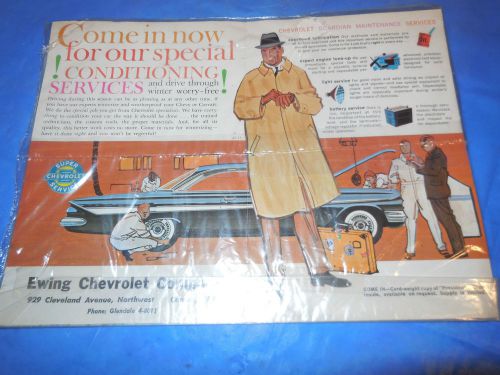 1961 chevrolet original marketing mailer from ewing chevrolet canton ohio!!!