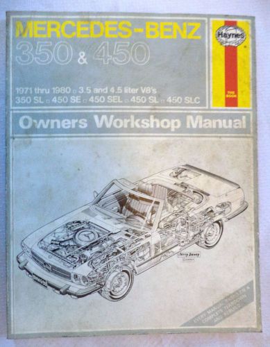 Good condition ~#63030 (698) haynes book manual: mercedes-benz 350 &amp; 450 1971-80