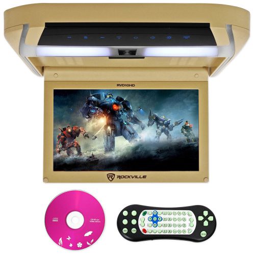 Rockville rvd10hd-bg 10.1&#034; flip down monitor dvd player, hdmi, usb, games, led