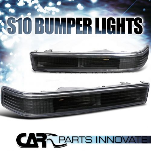 Chevy/gmc 98-04 s10 blazer sonoma bumper lights corner signal lamp black