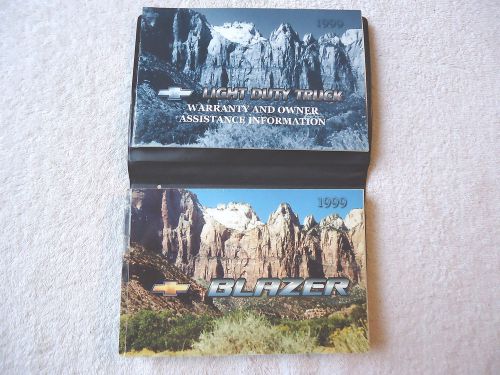 1999 chevrolet blazer owners manual and warranty booklet in original folder