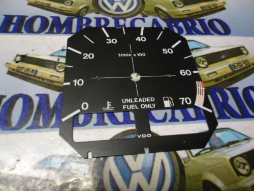 79 93 vw cabriolet mk1 oem instrument cluster vdo gauge tachometer faceplate