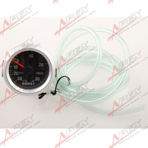 52mm universal tinted led turbo boost psi pressure car gauge meter kit jdm