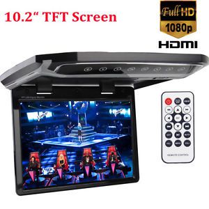 10.2&#034; hd vehicle overhead flip down monitor 1080p lcd screen roof mount display