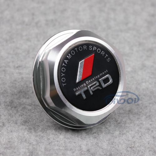 Trd silver racing engine oil fuel filler cap tank cover for toyota lexus scion