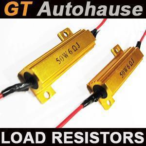 2pcs 50w 6 ohm load resistor fix led bulb fast flash turn signal blink