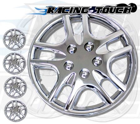 4pcs set 14&#034; inches metallic chrome hubcaps wheel cover rim skin hub cap #523