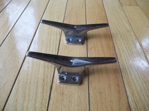 Vintage 2 stainless steel cleats for boat dock deck marine cleat