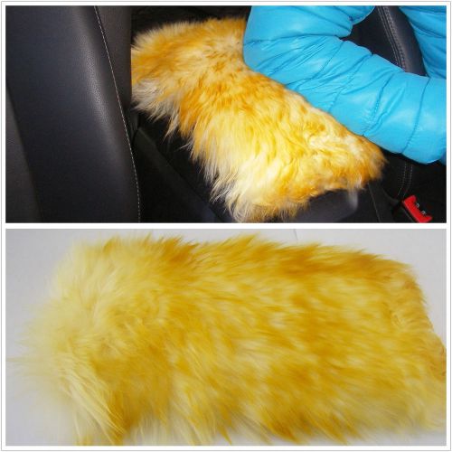 Car center armrest console sheepskin soft cushion mat cover cushion pad univesal