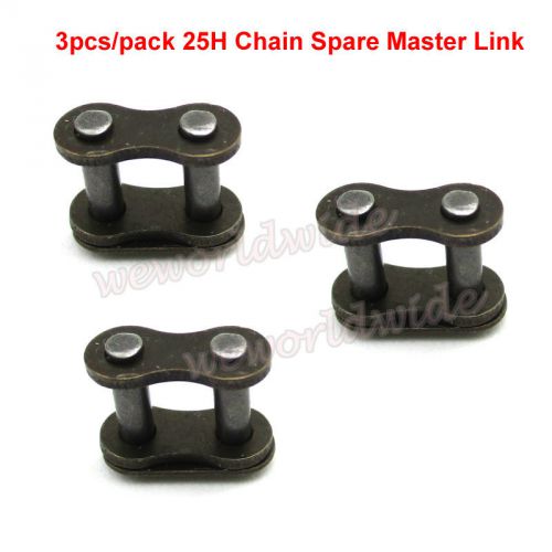 3x 25h chain master link 2-stroke 33cc 43cc scooter moped mini pocket bike atv