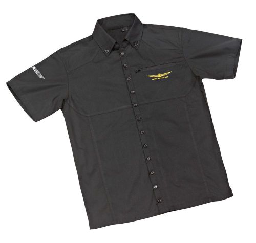 Joe rocket large black gold wing staff shirt lg lrg lg l