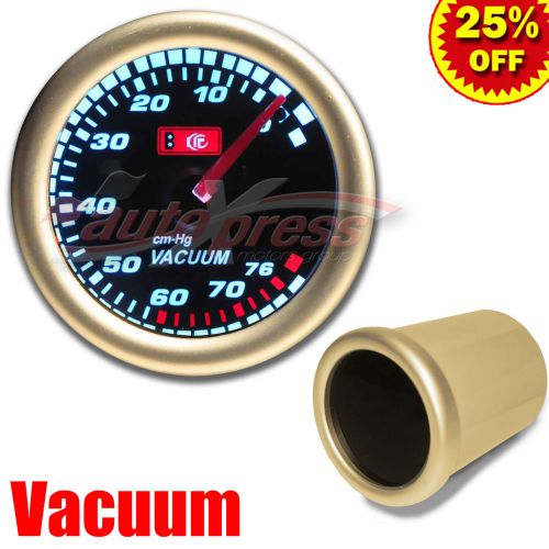 52mm 2.0&#034; 12v 270 degree white light performance auto gauge meter vacuum ratio