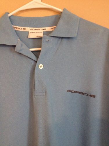 Porsche design  light blue polo shirt  large