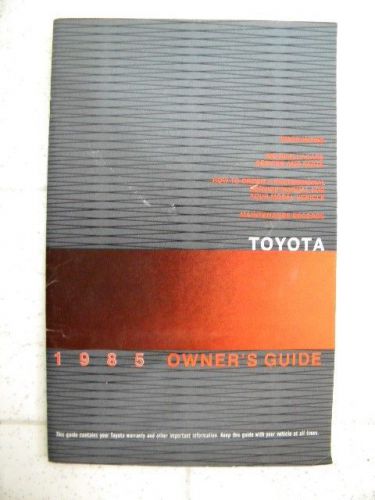 85 1985 toyota owner&#039;s guide