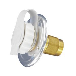 Valterra water inlet, flange, 2-3/4", metal, white, lead free, bulk a01-0172lf