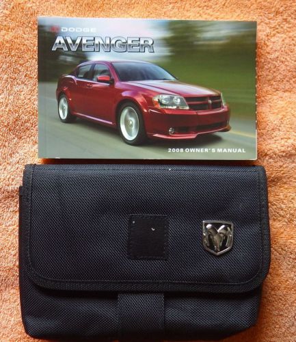 2008 dodge avenger owner&#039;s manual w/case &amp; quick reference guide