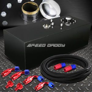 15 gallon top-feed coated fuel cell gas tank+cap+level sender+steel line kit