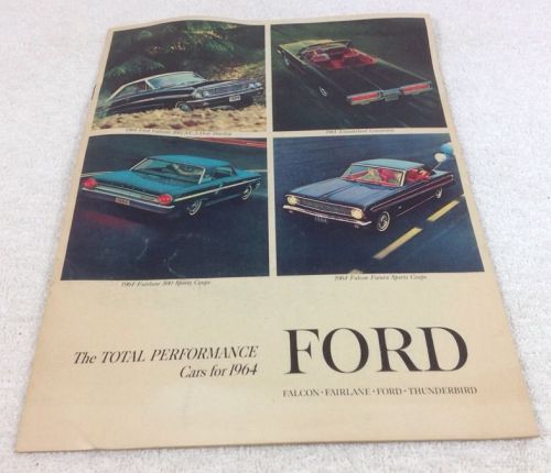 1964 ford falcon fairlane thunderbird dealer showroom sales brochure catalog 64