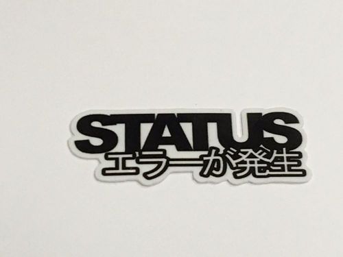 Status error, solid &amp; very cool, skateboard sticker, japan