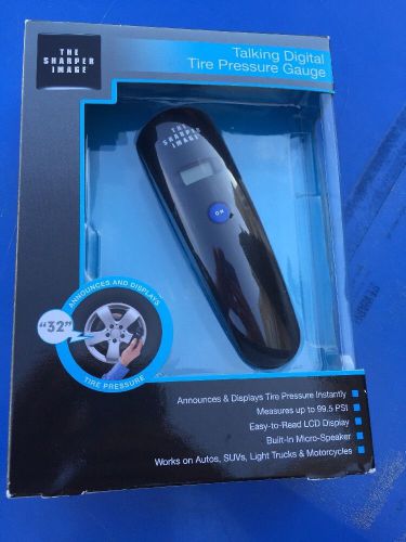 Sharper image talking tire gauge lcd display new in box