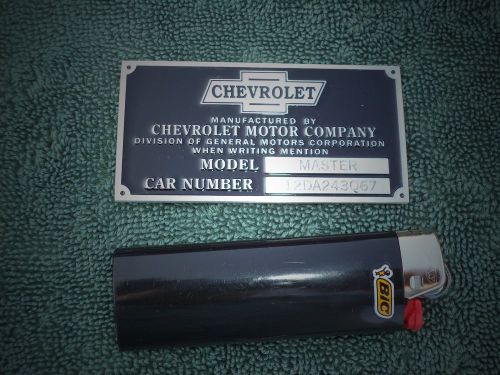 Chevy serial plate