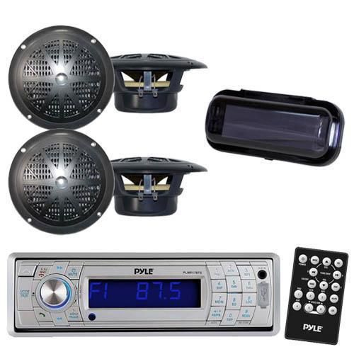 Marine silver detachable face usb stereo &amp; wireless bluetooth 4 speakers /cover