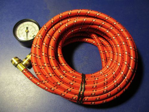 Oem genuine gm diagnostic pressure gauge 0 - 100 psi w/ over 20&#039; of hose