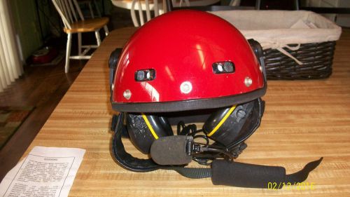 Helmet ultralight-sport pilot. brand: vector. color red. size: large. like new.