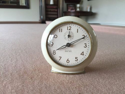 Antique working 1930s-1940s auto accessory magnetic dash clock chevy ford hotrod