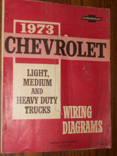 1973 chevy truck shop manual wiring diagram / original g.m.!