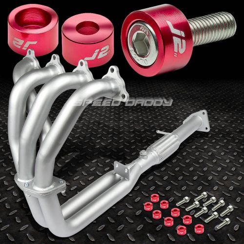 J2 for h23/bb2 ceramic coated exhaust manifold header+red washer cup bolts