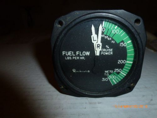 Beechcraft queen air 50-389027 dual fuel flow indicator p/n 425-4-7