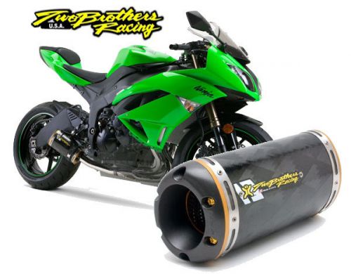 Two brothers full exhaust with m-2 carbon fiber muffler 2009-2015 kawasaki zx-6r