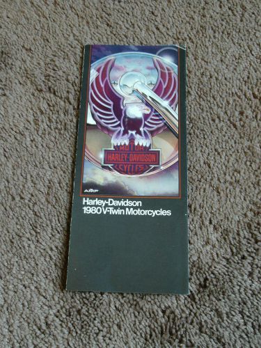 1980 harley davidson v twin dealer sales brochure sportster flh fxe fxs flt xls