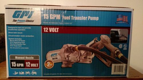 Great plains industries 110000-107 m-150s-em 12v fuel pump w/ 10ft hose &amp; nozzle