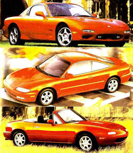 1996 mazda brochure -rx7-miata-millenia-626-mx6-protege-mpv-b2300-b4000 pickup