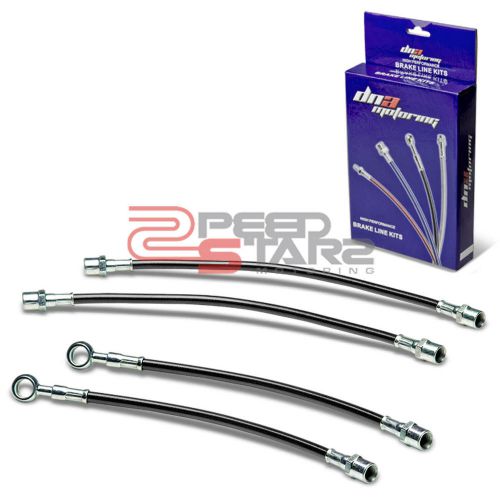 For audi a4/s4 front/rear black stainless steel race brake line/hose pvc coated