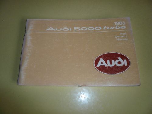 1983 audi 5000 turbo owner&#039;s manual - glove box